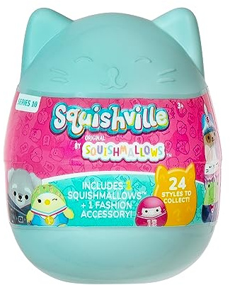 Squishmallows Squishville, Series 10 - Assorted Single - Official Kellytoy - Collectible Mini Stuffed Animal Toy Plush & Accessories, Styles May Vary - Add to Your Squad - Gift for Kids, Girls & Boys