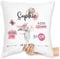 Kissen 40x40 Zierkissen - Geburtsgeschenk Hase Maß Gewicht I Geschenk zur Geburt personalisiert - 40 x 40 cm - Weiß - personalisierte Babygeschenk personalierste Geschenke Baby neugeboren größe