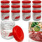Pot en verre Capsule rouge cc.100 set 12 pcs. Capsule 53 mm en conserve sous le yaourt