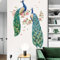 Runtoo Wandtattoo Groß Pfau Wandsticker Vögel Ast Blumen Wandaufkleber Wohnzimmer Schlafzimmer Kinderzimmer Babyzimmer Wanddeko
