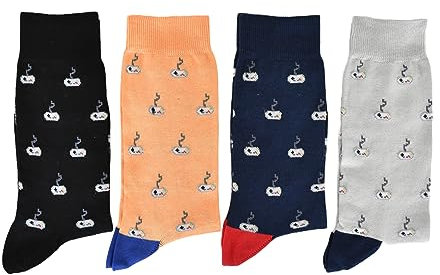 6 Paia Calze da Uomo Estive Colorate con Fantasia in Filo di Scozia - Cotone Elasticizzato - Made in Italy - Resistenti - Lunghe e Corte (39/42, Gamepad Alto)