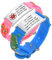 Personalisierte Sos Armband Kinder - 2 Stück Armband mit Telefonnummer Silikonband Notfallarmband Kleinkind mit Gravur Anti-Verlust ID Armbänder für Mädchen Jungen