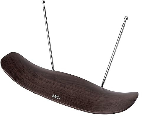 EMOS Design Zimmerantenne J0708, aktive Innenantenne für Empfang von DVB-T/DVB-T2, FM/DAB Radio, mit integriertem 3G/4G/5G/LTE Filter und Verstärker, Indoor-Antenne, inkl. USB-Ladeadapter