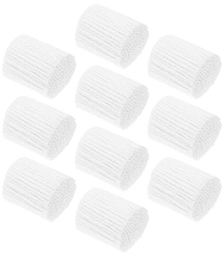 TOPPERFUN 10 Rollen Stickgarn Für Teppiche Vorgeschnittenes Nähset Strickgarn Häkeln DIY Wollgarn Teppichbindung Mit Knüpfhaken Knüpfgarn, Wolle Vorgeschnitten Acryl Kind Mini Weiß Creme