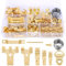 282Pcs Picture Hooks for Hard Walls, Picture Hanging Kit Heavy Duty Picture Hangers with Saw Tooth, D-Ring, Nails, Screws for Photos Frames Mirrors Wooden Wall Painting Clock Bags Clothes