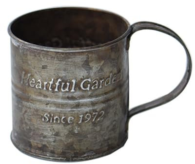 VANZACK Cubo galvanizado con asa, maceta de metal galvanizado, jarrón de metal rústico, cubo decorativo de metal para decoración de fiestas y bodas