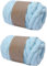 RIESKAS Chenille-Garn für Armstricken, Deckengarn, Jumbo-Chenille-Garn, DIY, Matte, Mütze, Schals, 250 g, Violett, 2 Stück