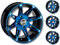 Moose Racing 12 Alufelgen Satz 387X Blau 12 Zoll für ATV Can Am Outlander Renegade & Maverick