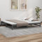 ULUYYUC Tagesbett, Bodenbett Palettenbett Tagesbett Familienbett Geeignet für Zimmer Mieten Schlafzimmer Wohnzimmer Arbeitszimmer Ausziehbar Grau 2X(90x200) cm Massivholz Kiefer