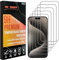 New Horrizon [5-Pack Screen Protector for iPhone 15 Pro Max & iPhone 15 Plus (6.7-Inch) [LifetimeSupport] Mobile Tempered Glass Screen Protector, [Impact-Protection][Anti-Shatter][Anti-Scratch]