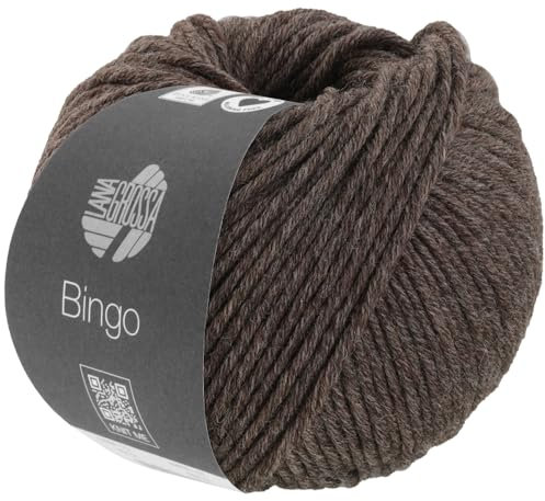 LANA GROSSA Bingo Melange | Extrafeine Merinowolle waschmaschinenfest und filzfrei | Handstrickgarn aus 100% Schurwolle (Merino extrafein) | 50g Wolle zum Stricken & Häkeln | 80m Garn FB 1038