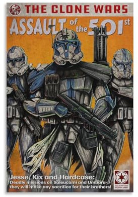 Filmposter 501st Jesse Kix Star The Wars, Vintage-Film-Poster, Leinwand, Wanddekoration, ästhetischer Schulbedarf, Gemälde, 50 x 75 cm