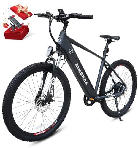 ZIMONDA Ebike Herren Mountainbike Elektrofahrrad 250W Motor 27.5 Zoll 48V Akku bis zu 100 km Reichweite 7 Gänge 25 km/h City & Offroad E-Bike mit LCD-Display