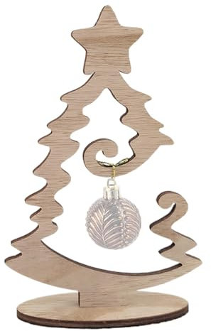 Generisch -Weihnachtsbaum, Tischdekoration, rustikal - Desktop-Weihnachtsbaumständer für Regalfensterbank, 21 x 13.5 x 0.6 cm