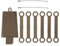 MiOYOOW Taktischer Knicklicht Organizer für 6 Knicklichter, Chem Lights Halter mit Seil zum Aufhängen für Camping, Angeln, Jagd, Sport