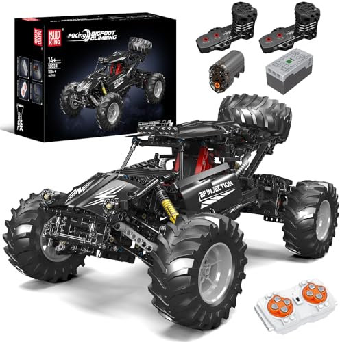 Mould King 18038 Technik Geländewagen Off-Road Buggy, 1016 Teile Bigfoot Kletterauto Baustein Modellbausatz mit Motoren, Bausteinspielzeug-Geschenk für Erwachsene und Kinder