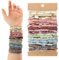 24 Stück Boho-Haargummis Damen Geflochtener Scrunchies Frauen Elastische Haargummi Armband Mädchen Nylon Dehnbare Pferdeschwanzhalter Armbänder Mit Perlen Für Dünnes/Dickes/Mittleres/Langes Haar