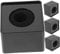 VINTORKY 4pcs Mini Mic Holder for Tv Interview Abs Material Microphone Clip Logo Box