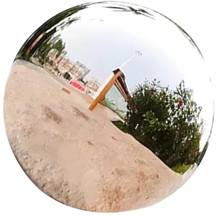 Garneck Gartenball Garten reflektierend reflektierendes anstarren edelstahlkugeln schlafzimmerdeko Reflexionsball für den Garten Blickkugel aus Metall Rostfreier Stahl Silver