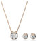 Swarovski Parure Bella V, Taille ronde, Blanc, Placage de ton or rosé