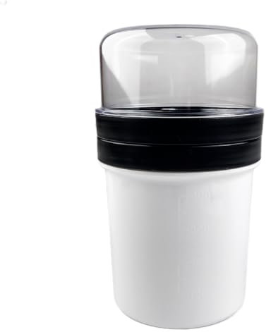 TERRARIDE Taza de Yogur 250ml+450ml, Porta Yogur y Fruta Vaso de Cereales para Llevar con Tapas y Cuchara, Reutilizable Porta Vaso Portátil Taza de Cereales con Recipiente para Ensaladas