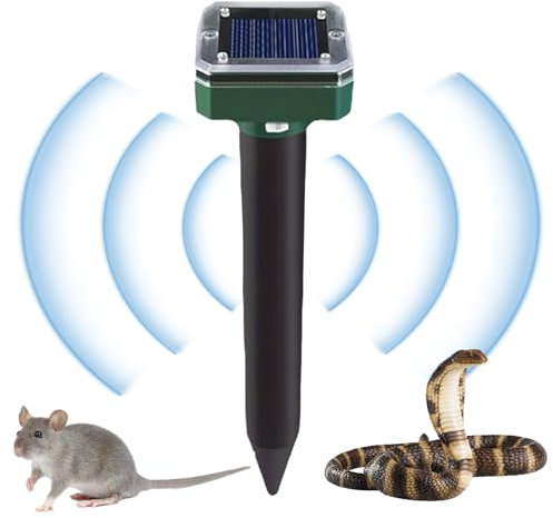 Repelente De Gatos para Exterior Ultrasonidos, Ahuyentador De Pájaros Solar, Anti Topos Solar, para Gatos Repelente para Palomas, Pájaros, Perros, Gatos, Ratones, Zorros, Hurón Impermeable