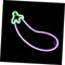 Lurrose Neon LED Schild Auberginenform Raumdekoration für Schlafzimmer und Wohnzimmer USB Betrieben Energieeffizient für Partys und Hochzeiten ohne Batterie