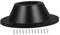 DIYEAH 2 Pièces Table à Pied Fixe Support De Table De Camping-car Pied De Table Pour Bateau Support De Table Pour Camping-car Socle De Table Uniquement Aluminium Black