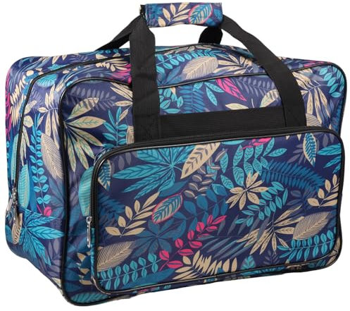CBWERBB Sewing Machine Carrying Case Sewing Machine Storage Tote Bag,46×23×32cm Oxford Waterproof Tote Storage Bag with Zipper Pockets and Handles(Peacock Green)
