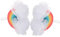 TOGEVAL 2stücke Rainbow Design Duschschwämme Für Junge Mädchen Sanfte Körperpeeling-badeschwämme Mit Massagefunktion Für Badewanne Und Dusche Farbenfrohes Design Für Unterhaltsames