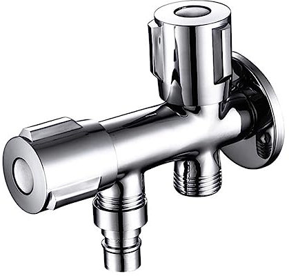 FUTUREORYY Valvola in Inossidabile Rubinetto Due Uscite per Uso Pratico e Multifunzionale Adatta per Scarico e Riscaldatori