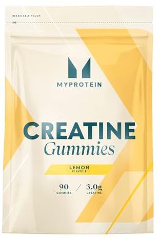 Myprotein Creatine Gummies - 3g per Serving - Electrolyte Enhanced - Support Muscle Growth, Strength & Performance - 1 Month Supply - 90 Chewable Creatine Powder Alternative (90 Gummies, Lemon)