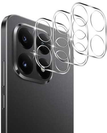 Vanrain Protection Objectif Caméra pour Xiaomi 15T/15T Pro/17T/17T Pro, 3 Pièces Verre Trempé Caméra Arrière Protecteur, 9H Dureté Haute Définition Résistant aux Rayures, Transparent