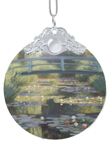 2025 Glas Weihnachtsbaum Ornamente Rund Hängende Anhänger Seerose Teich Weihnachtsbaum Dekorationen für Party Hochzeit Kamin Outdoor
