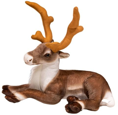 LeeQinersw Plüsch Rentier Kuscheltier Stofftier Weihnachtsdeer Puppe Aus Hochwertigem Plüsch für Kinder Als Einschlafhilfe Und Festliches Kuscheltier für Geschen, 35cm