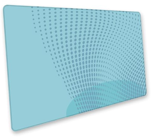 itenga XXL Schreibtischunterlage/Mauspad aus Stoff 75x44cm mit Motiv - Wasserabweisender Stoff mit Naturkautschuk, Materialstärke 2,2 mm, Randgenäht (BOC5 BLAU)