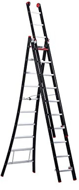 Altrex | Mehrzweckleiter Nevada | 3-teilig | schwarz | 3 x 10 Sprossen