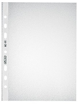 Herlitz 10468585 Prospekthülle A5 Standard genarbt, PP, 0,055 mm, transparent (200 Stück)