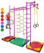 NiroSport FitTop M3 Klettergerüst Indoor für Kinder in Rosa/Holzsprossen/Indoor Sprossenwand für Kinderzimmer/leicht montierbare Kletterwand/Turnwand für max. Belastung bis 130 kg