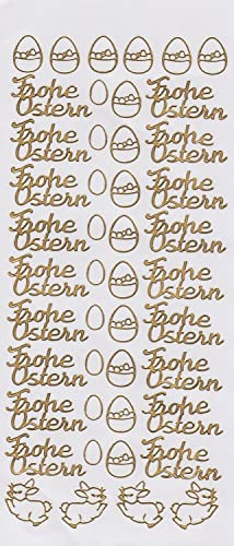Reliefsticker Ostern, 10 x 23 cm Gold