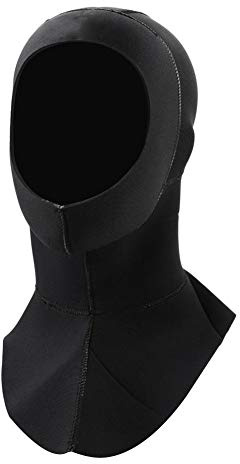 SolUptanisu Neoprenhaube 3mm Neopren Kopfhaube Tauchhaube Warmes Surfen Schwimmen Tauchen Schnorcheln Cap Hood Neoprenanzug Kopfhaube Watersports Zubehör(L Schwarz)
