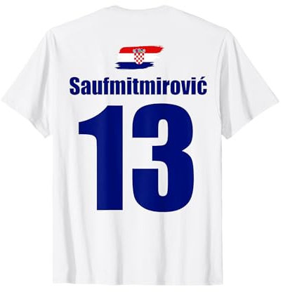 Kroatien Sauf Team Trikot für den Malle Party Urlaub T-Shirt