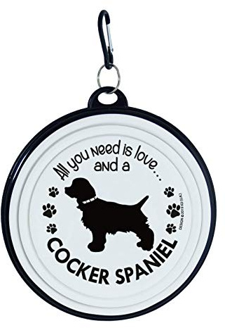 Travel Dog Bowls - Collapsible Bowl - Large Dogs (Cocker Spaniel)