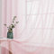 MIULEE Gardinen Vorhang Wohnzimmer 2er Set mit Ösen Transparente Vorhänge Stores gardinen mit kräuselband Stickerei Ösenschal Fensterschal Dekoschal für Schlafzimmer 225 x 140cm (H x B) Rosa