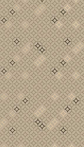 AG Design Brown Gold Ornamental Curtains for Living Room, Kitchen, Bedroom, Garden Shed, 140 x 245 cm, 1 Piece, FCS L 7593