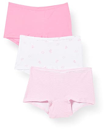 Schiesser Mädchen 3 Pack Shorts Hohe Passform - 95/5 Organic Bio Baumwolle Größe 92 Bis 140 Unterwäsche, Sortiert 6_173261, 128 EU