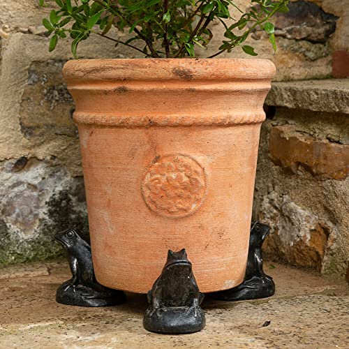 Potty Feet Bronze Frog Figures Plant Pot Feet - Planter Support - 3pcs