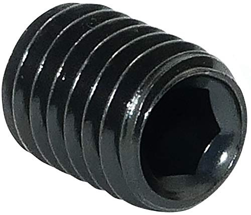 AERZETIX C45393 Vis de Blocage Creux M8x12, Lot de 10, Noir | Bout Pointeau/Convexe, Embout Conique Cylindrique sans Tête, Hexagonal/6 Pans, Acier DIN 914 BI, Bricolage