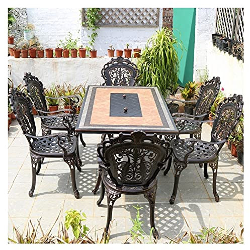 Brasero Exterieur Table De Gril De Terrasse De Jardin, Ensemble Table Et Chaise D'extérieur pour Barbecue pour Fête De Famille, Foyer Extérieur Résistant À l'eau Et À La Rouille