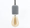 dasmöbelwerk Lampen Fassung E27 Vintage Lampensockel Metall Nostalgie Retro Pendelleuchte (05-hl4486-99 Beton)